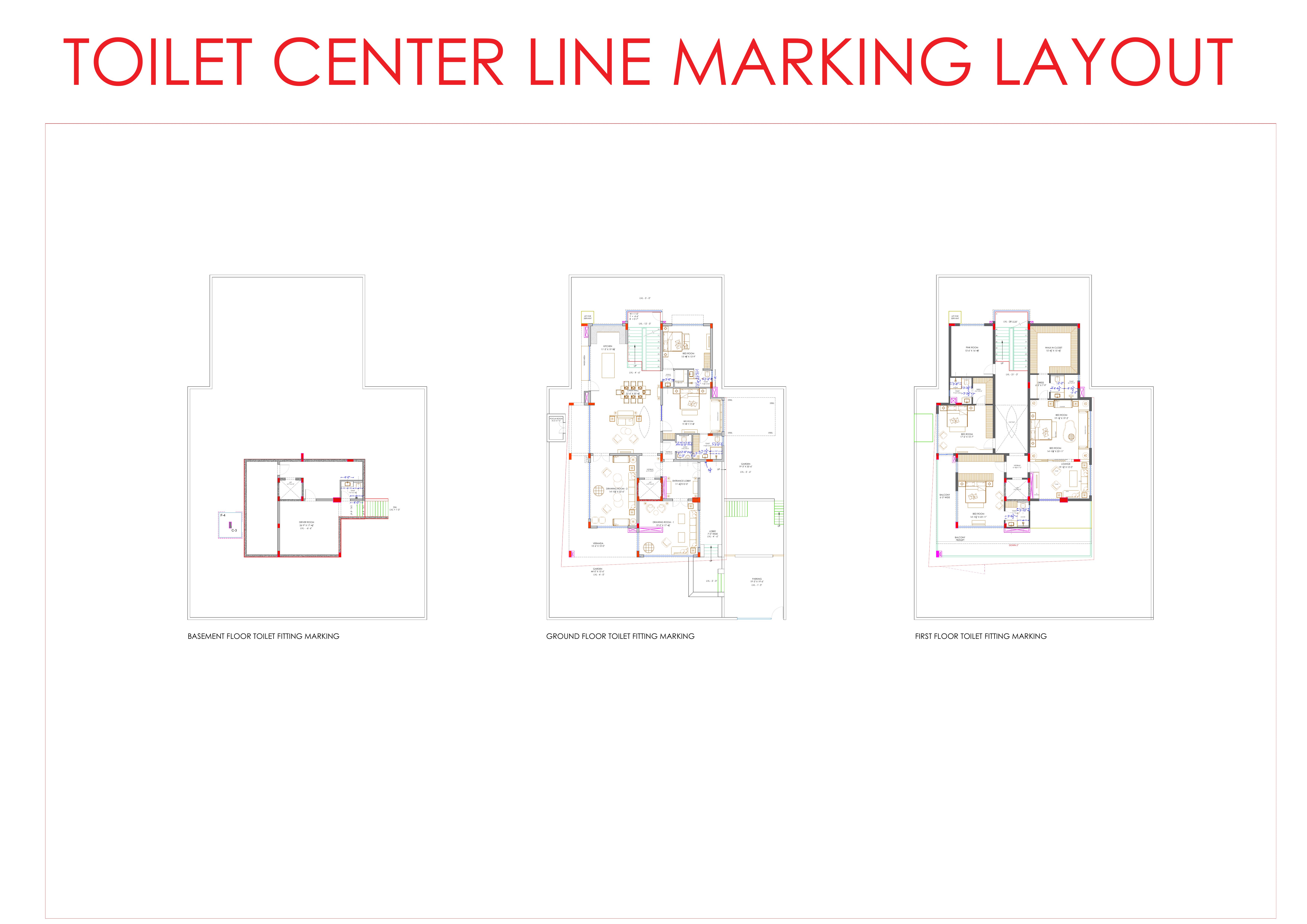 Toilet Centre-Line & Marking