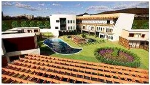 Guest wing · from garden