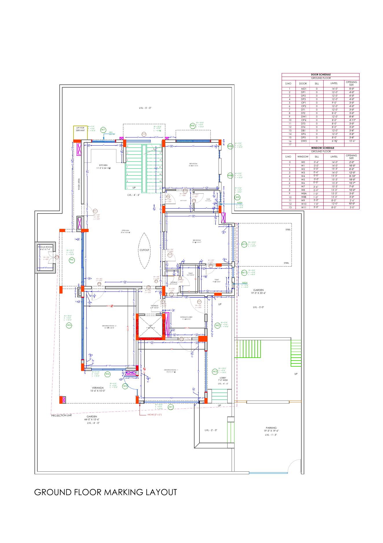 Marking Layout — Ground