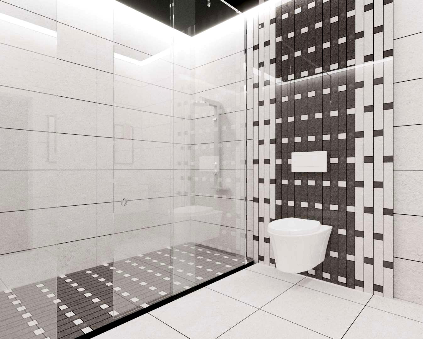 Sand travertine · book-matched slab, brass fixtures