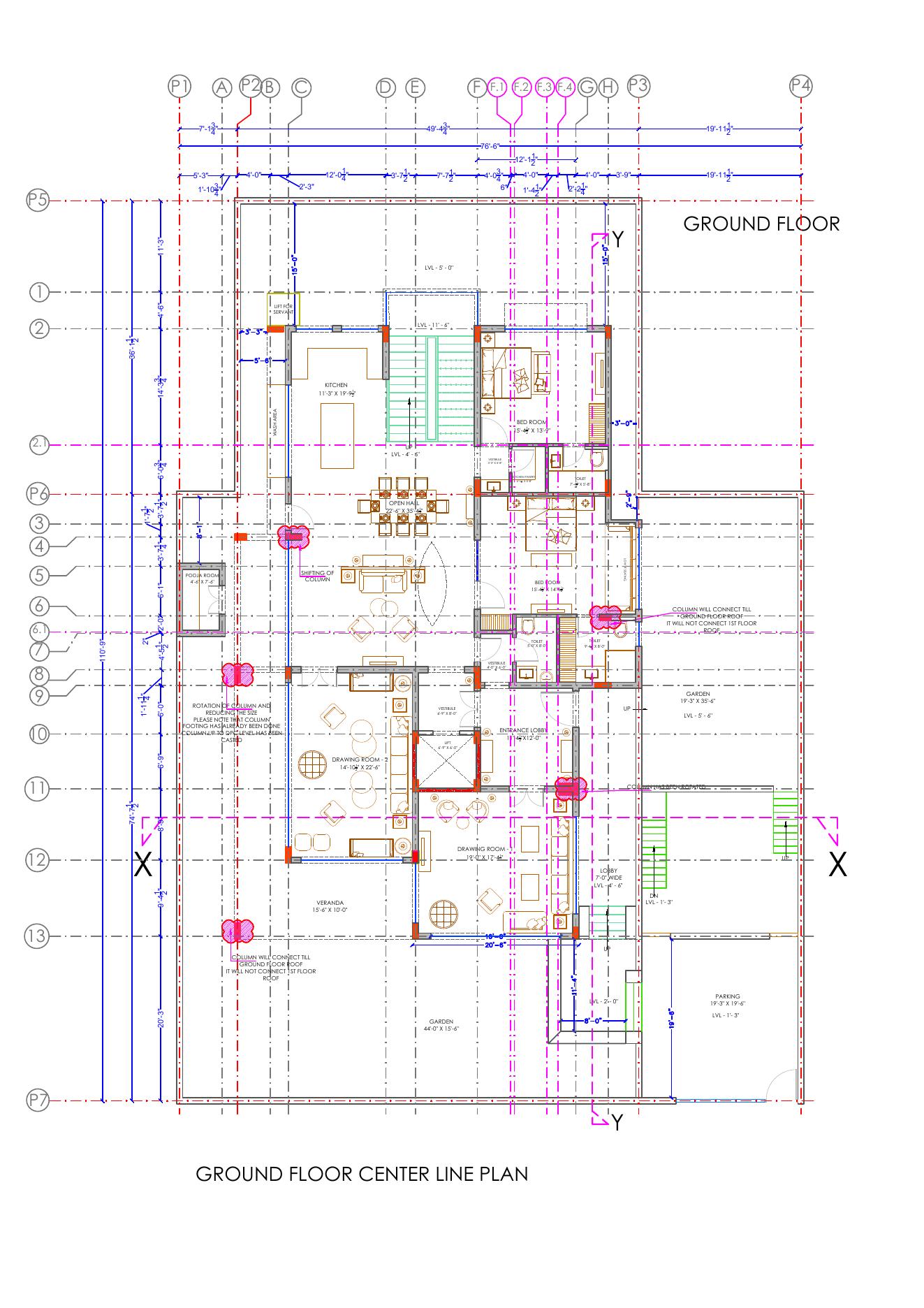 Centre-Line Plan — Ground