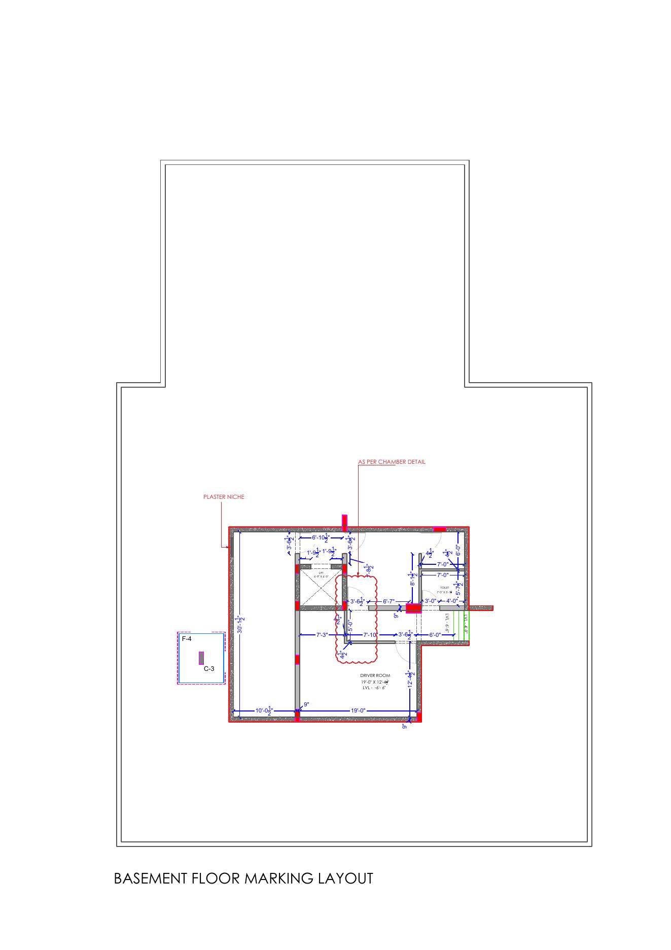 Marking Layout — Basement