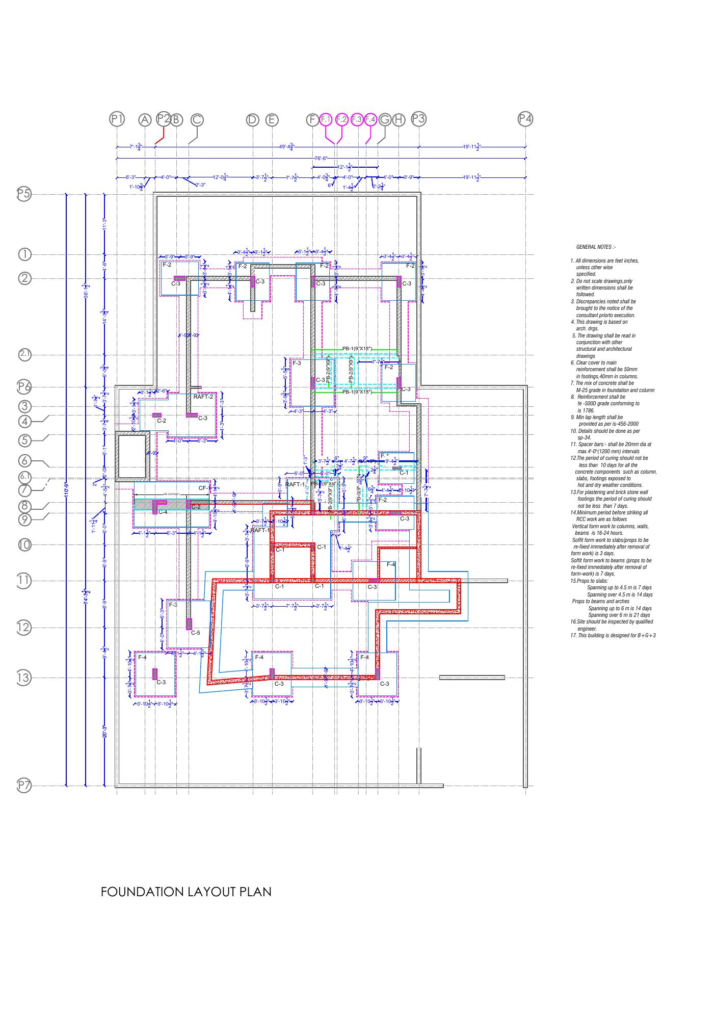 Foundation Layout Plan