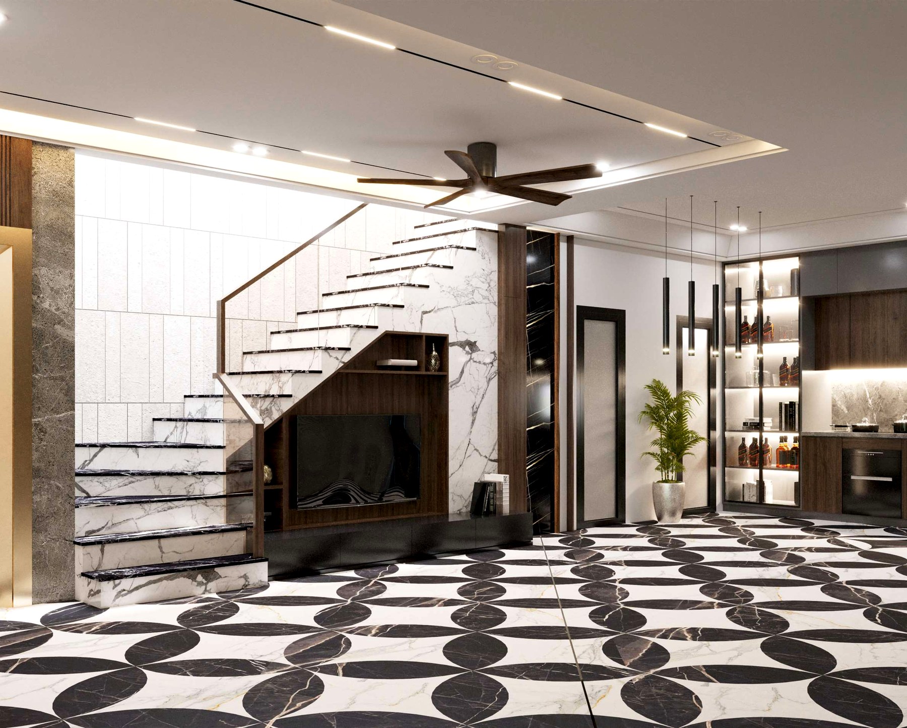 Charcoal slate · straight lay, indirect cove