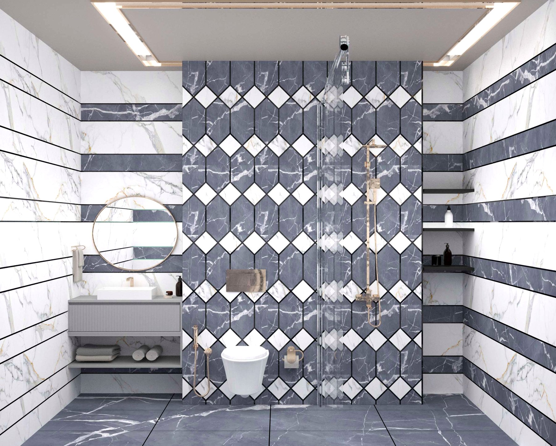Ivory limestone · brushed finish, soft daylight