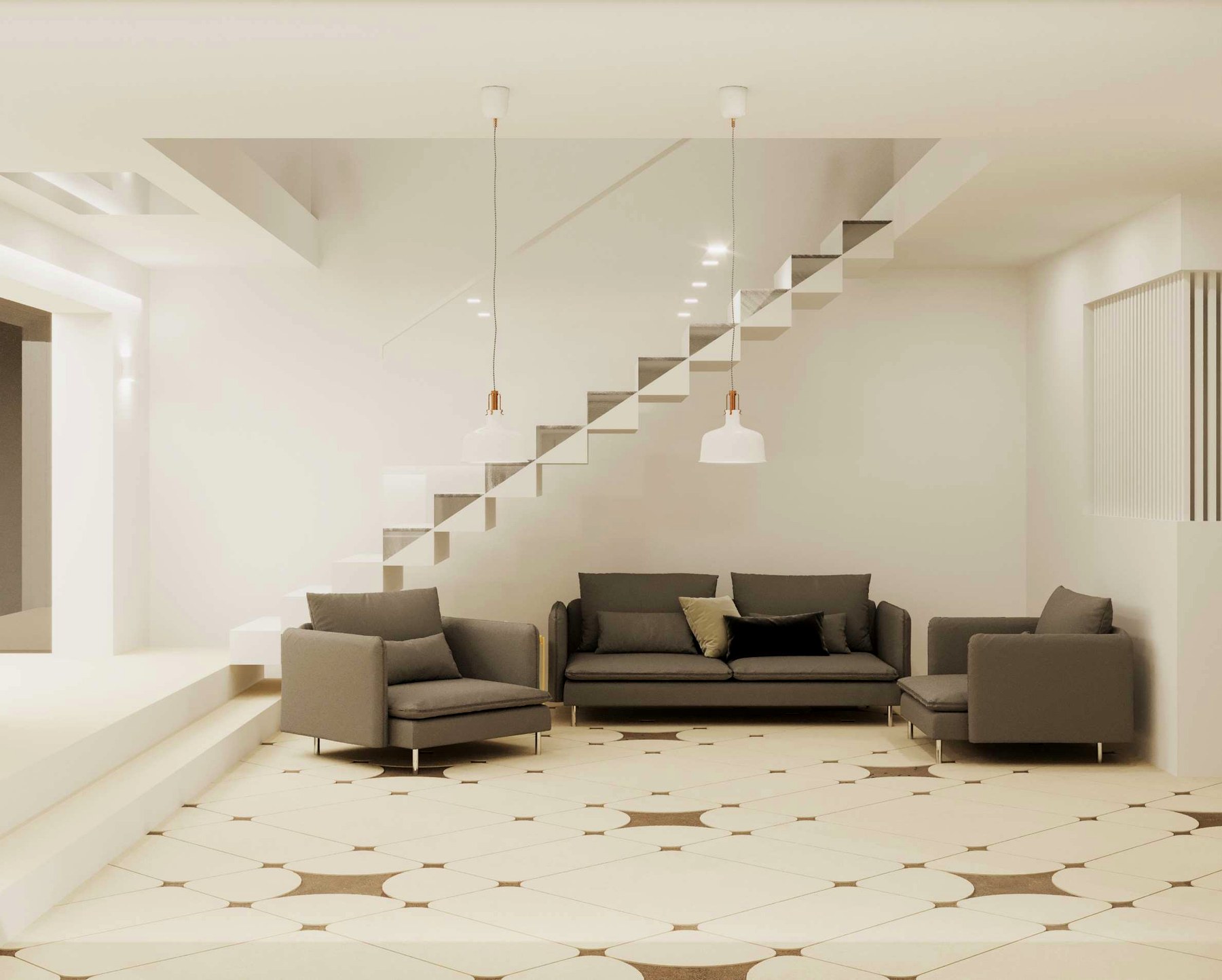 Beige onyx · diamond field, matte fitout