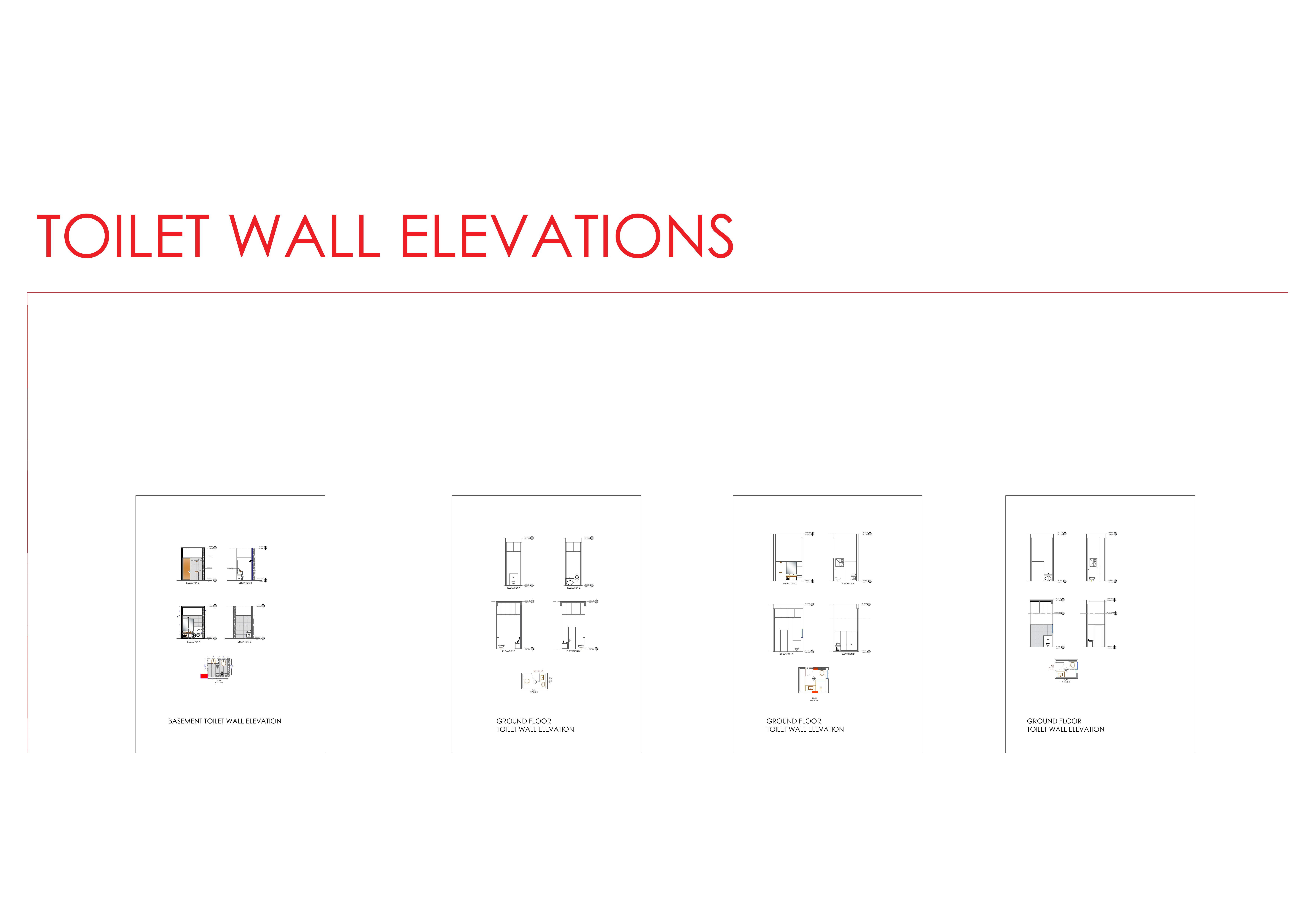 Toilet Wall Elevations