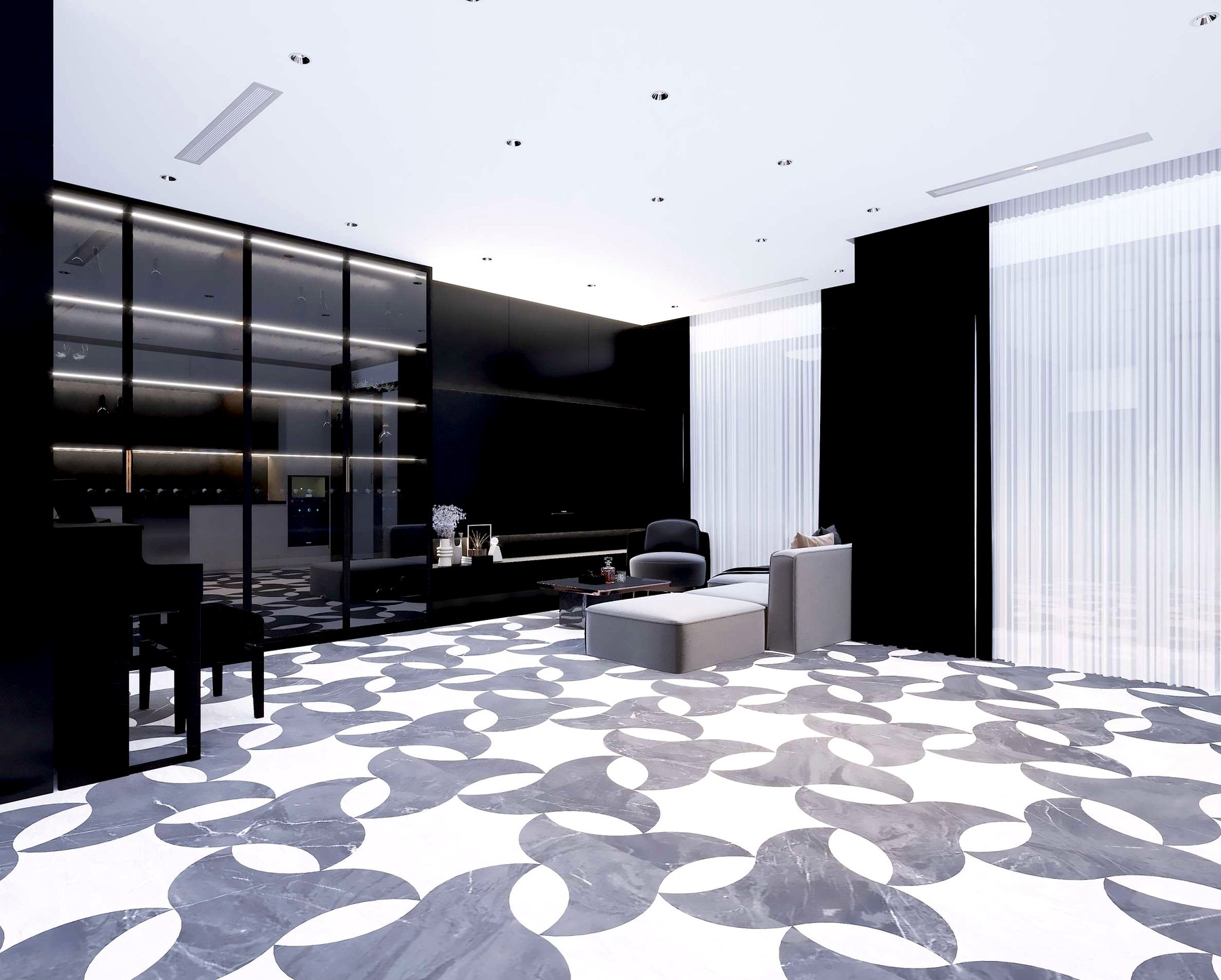 Ivory limestone · brushed finish, soft daylight