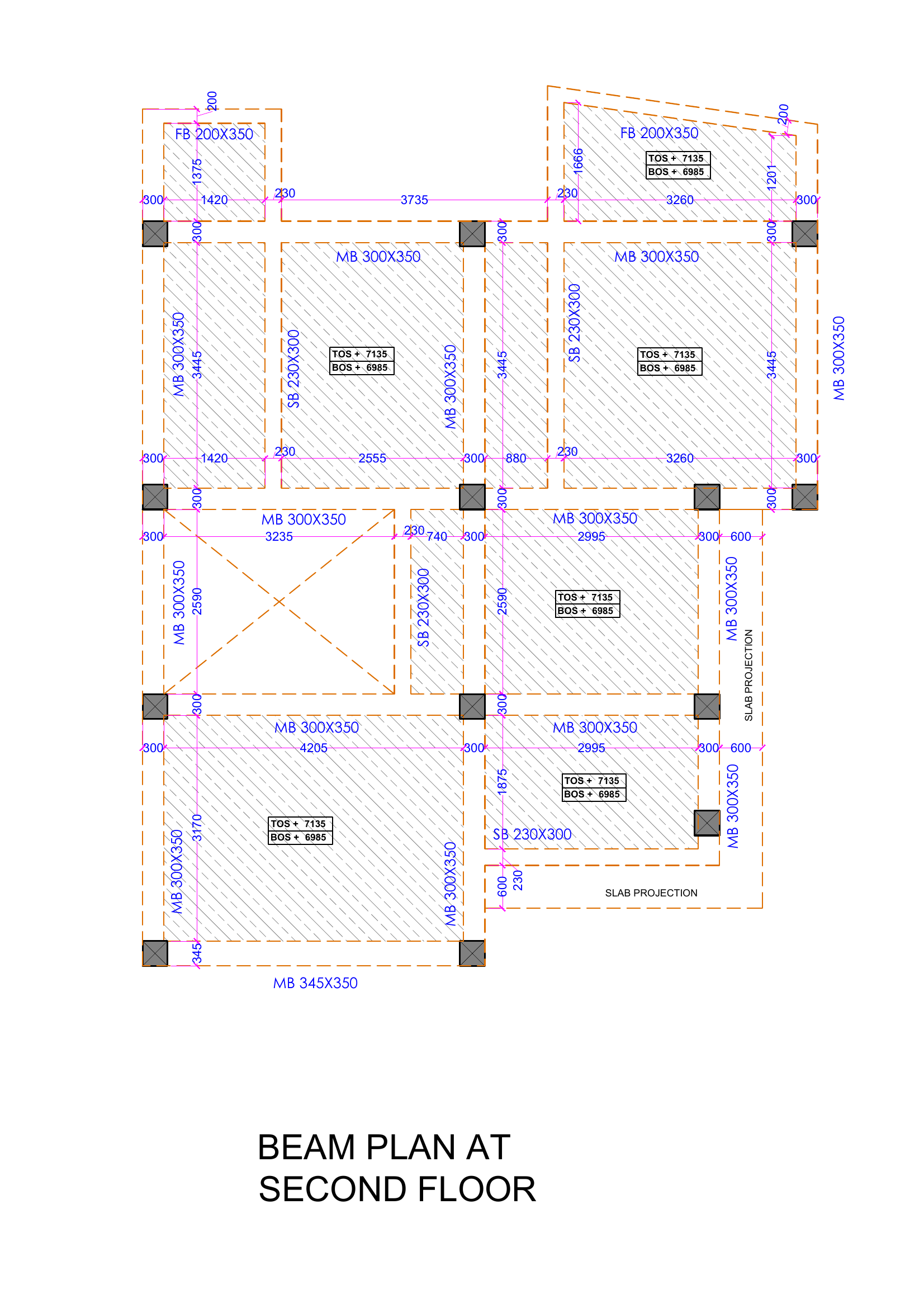 Beam Plan — Second Floor